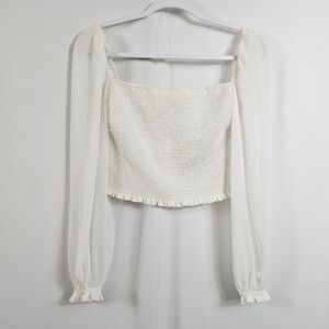 Aritzia Wilfred Tempest Blouse in White - Size M